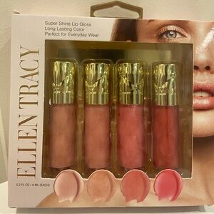 ⭐️New⭐️Ellen Tracy Super Shine & Long lasting Lip Gloss - set of 4